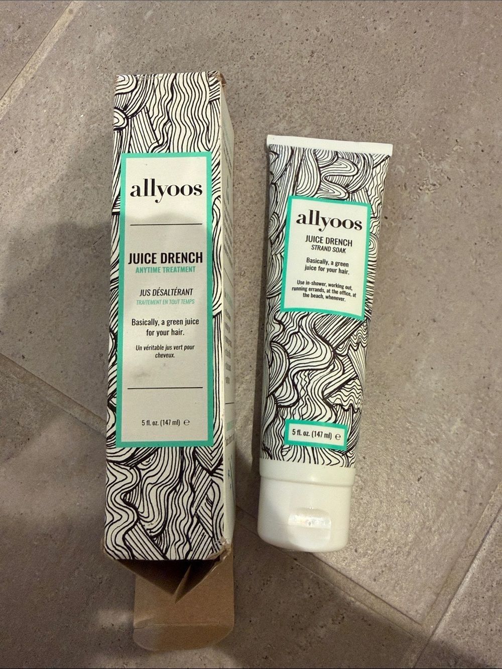 Sephora allyoos Juice Drench Hair Treatment - White & Teal Accents